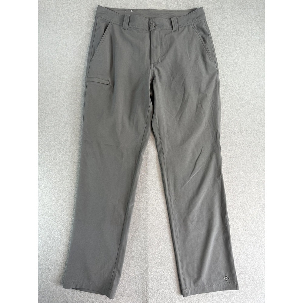 Columbia Pants Mens 34x32 Gray Regular Fit Omni-Shield Chino Travel Outdoor